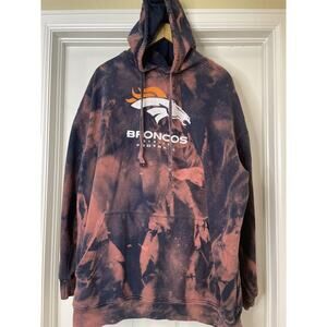 Vintage Acid Wash Denver Broncos Hoodie Size 3XL Tall NFL Football Denver